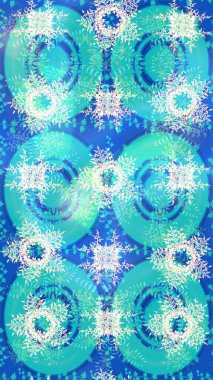 Raster resim. Raster kar taneleri desen. Renkli arka plan üzerinde raster sevimli kar taneleri.