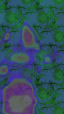 Güzel soyut kar taneleri raster tasarımı. Yeni yıl kar tanesi. Düz kar karalama ikonları, kar taneleri silueti mavi ve yeşil renklerde Noel afişi, kartlar.