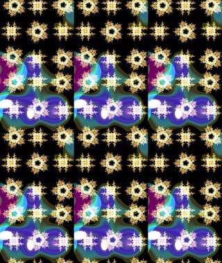 Renkli elementlerle Raster ilginç desen.