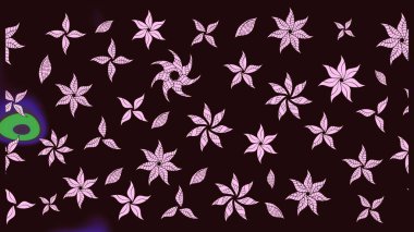 Raster illüstrasyonu. Çiçekli karalama şeklinde Raster çiçek deseni. Nazikçe, yaz çiçekleri kahverengi renklerde.