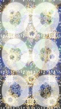 Raster sevimli kar taneleri renkli arka plan üzerinde. Raster resim. Raster kar taneleri desen.