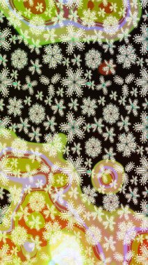 Raster illüstrasyonundaki çiçek desenli çizim. Tarafsız renklerde çiçekler.