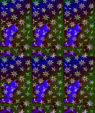 Karalama çiçeği. Düz Çiçek Elementleri Tasarımı. Güzel kumaş deseni. Zentangle soyut çiçekleri. Raster illüstrasyonu. Renkli Bahar Teması çizim şablonu.