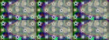 Raster kar taneleri arka plan. Kar tanesi renkli desen. Snowflakes desen. Renk arka plan üzerinde izole soyut kar taneleri ile düz tasarım. Raster illüstrasyon.