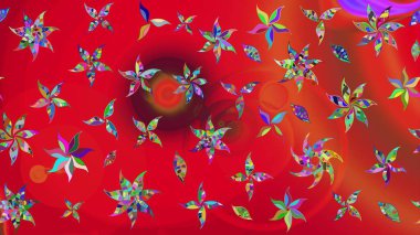 Raster çiçek izi. Çiçek kırmızısı eskiz deseni. Klasik taslak çizimi.