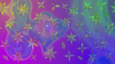 Gömlek, arka plan modelini çiz. Tropik çiçekler. Mor renkte çiçekler.