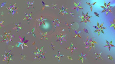 Renkli Bahar Teması eskiz kalıbı. Süslü kumaş deseni. Düz Çiçek Elementleri Tasarımı. Raster illüstrasyonunda çiçek deseni çizimi.