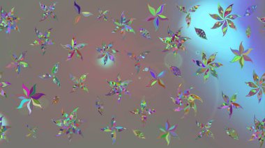 Kabile sanatı boho baskısı, klasik çiçek arkaplanı. Soyut etnik raster çizim kalıbı. Arkaplan dokusu, duvar kağıdı, gri renkli çiçek teması.