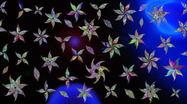 Renkli Bahar Teması eskiz kalıbı. Siyah renkte zarif çiçek buketi suluboya. Raster illüstrasyonu. Düz Çiçek Elementleri Tasarımı.