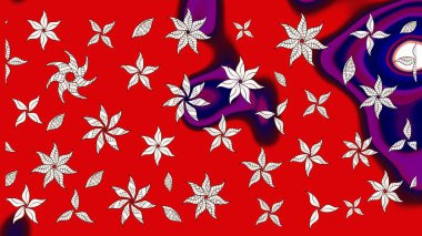 Raster Güzel kumaş deseni. Raster suluboya çiçek deseni, narin çiçekler, kırmızı ve nötr çiçekler, tebrik kartı şablonu.