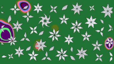 Arkaplan dokusu, duvar kağıdı, yeşil ve nötr renklerde çiçek teması. Soyut etnik raster çizim kalıbı. Kabile sanatı boho baskısı, klasik çiçek arkaplanı.