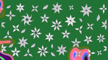 Davetiye ve kartpostal tasarımı için dekoratif çiçek unsurları. Poster ya da kapak için arka plan. Yapraklı çizim şekli. Tekstil için figür. Sevimli zarif çiçekler Raster illüstrasyonu.