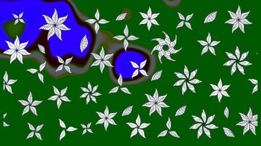 Sevgililer günü ve tebrik kartı konsepti için şık bir davetiye. Manzaralı çiçek deseni. Çiçek kompozisyonu, el boyası, hassas şablon. Üst görünüm, yumuşak yeşil ve nötr renk.