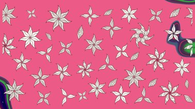 Raster Hip kumaş deseni. Eskiz Vintage Çiçek Deseni.