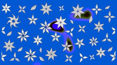 Mavi ve nötr renklerde çiçekler. Nazik, sevimli çiçek arkaplanı. Raster çiçek desenli ve çiçekli..