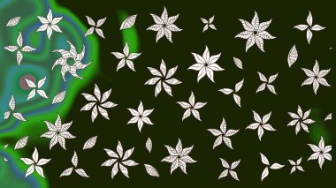 Güzel kumaş deseni. Raster suluboya çiçek deseni, narin çiçekler, gri ve yeşil çiçekler, tebrik kartı şablonu..