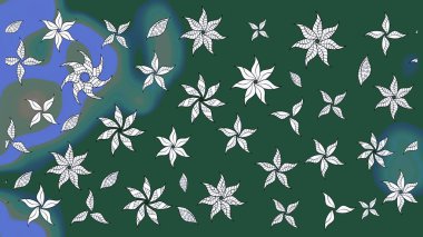 Süslü kumaş deseni. Raster deseni. Çiçekli çiçek deseni, suluboya..