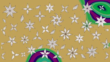 Raster - stok. Sarı ve nötr çiçekli eskiz deseni, suluboya çiçek deseni, şirin çiçek, duvar kağıdı, kart veya kumaş için fayanslı.