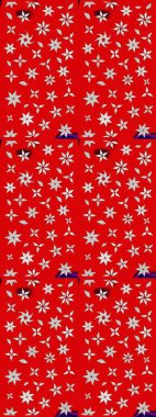 Düz Çiçek Elementleri Tasarımı. Kırmızı renkte çiçekler. Çiçekli çizim şekli. Renkli Bahar Teması çizim şablonu.