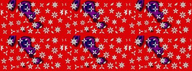 Nazik, narin çiçek arkaplanı. Çiçekli karalama şeklinde Raster çiçek deseni. Kırmızı ve nötr renkte çiçekler.