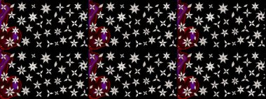 Küçük çiçekte güzel bir çiçek deseni var. Raster deseni. Çiçekli çiçek deseni, suluboya..