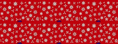 Raster illüstrasyonu. Kırmızı ve nötr renklerde çiçekler. Tropikal çizim çiçek deseni.