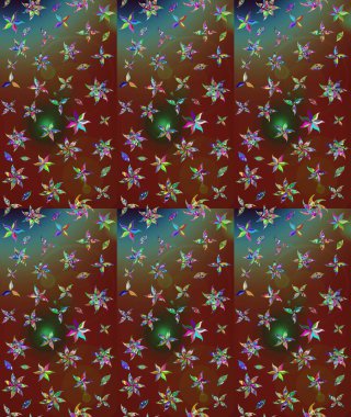 Suluboya etkisi. Raster deseni. Organik elementler. Botanik çizim deseni.