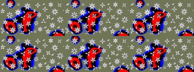 Soyut çiçek çizim kalıbı arka planı. Raster deseni. Raster illüstrasyonu. Yeşil renklerde. Küçük çiçekte sevimli çiçek deseni var..