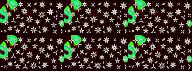 Sevimli çiçek raster deseni. Siyah renkli çiçekler. Sketch Colour Spring Theme eskiz kalıbı. Düz Çiçek Elementleri Tasarımı.