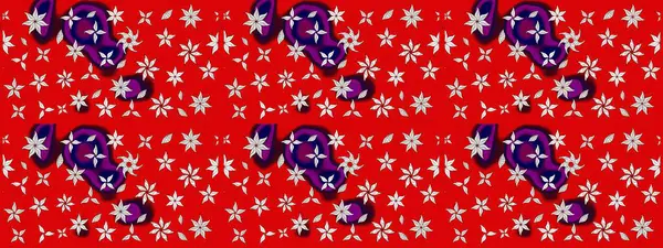 Kırmızı ve nötr renklerde zarif çiçekli suluboya. Renkli Bahar Teması eskiz kalıbı. Raster illüstrasyonu. Düz Çiçek Elementleri Tasarımı.