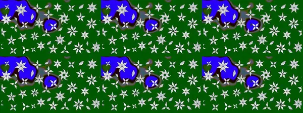 Tekrar eden çiçek arkaplanı, zarif yeşil ve nötr çiçek duvar kağıdı. Yeşil ve nötr renkler üzerine çiçek desenli çizimler, el yapımı papatyalar, papatyalar..