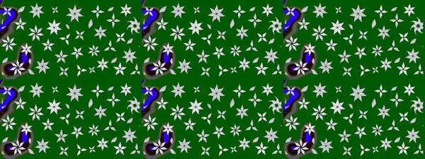 Raster illüstrasyonu. Çizim çiçek deseni duvar kâğıdı olarak kullanılabilir. Yeşil ve nötr renkte çiçekler.