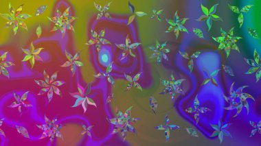 Moda baskıları için zarif bir şablon. Çiçekli bahar çiçekleri. Küçük renkli çiçekler. Motley illüstrasyonu. Küçük çiçekte şirin desenler.