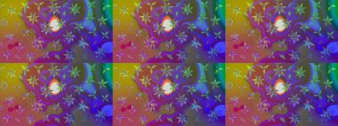 Yumuşak, yaz çiçekli arka plan. Çiçekli karalama şeklinde Raster çiçek deseni. Mor renkte çiçekler.