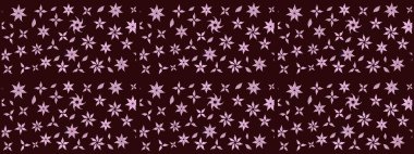 Renkli Yaz Temalı eskiz kalıbı. Raster Illustrasyon 'daki Çiçek Deseni' nin son moda çizimi. Düz Çiçek Elementleri Tasarımı. Kahverengi renkte çiçekler.