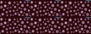 Arkaplan dokusu, duvar kağıdı, kahverengi renkli çiçek teması. Soyut etnik raster çizim kalıbı. Kabile sanatı boho baskısı, klasik çiçek arkaplanı.