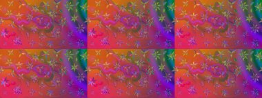 Pembe renkli çiçekler. Raster düz çiçek çizim deseni. Tasarım hediye paketi, tebrik kartları, posterler ve afiş tasarımı.