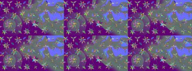 Sketch Floral Pattern in Raster illustration. Fancy fabric pattern. Colour Spring Theme sketch pattern Background. Flat Flower Elements Design.