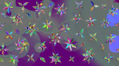 Küçük çiçekteki sevimli çiçek deseni. Tarafsız renklerde yaz çiçekleri. Raster deseni. Raster illüstrasyonu.