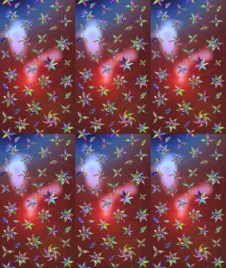 Raster Moda kumaş deseni. Şirin çiçekler. Çizgi çizimi deseni.