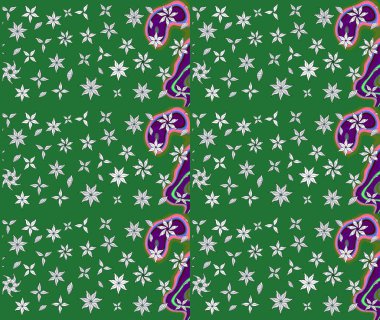 Renkli Bahar Teması eskiz kalıbı. Düz Çiçek Elementleri Tasarımı. Raster..