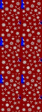 Çiçeksel fantezi tasarımı ve parlak bir arka plan çizimi. Düz Çiçek Elementleri Tasarımı. Renkli Bahar Teması çizim şablonu.