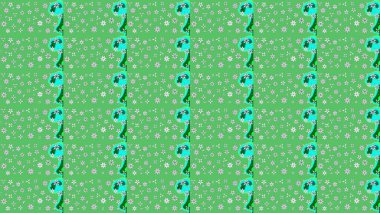 Renkli Bahar Teması eskiz kalıbı. Yeşil renkte zarif çiçek buketi suluboya. Raster illüstrasyonu. Düz Çiçek Elementleri Tasarımı.