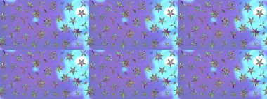 Eski usul küçük çiçekli şirin bir eskiz deseni. Moda arka planında parlak buketler. Raster illüstrasyonu. Kumaş, duvar kâğıdı ve kağıda yazdırmak için gelişen arkaplan.