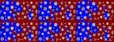 Küçük çiçekli basit bir çiçek çizimi. Kırmızı renkte sevimli çiçekler. Moda baskısı, albüm, ambalaj kağıdı ve duvar kağıdı için zarif dekoratif süslemeler. Raster illüstrasyonu.