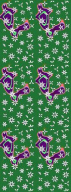 Nazik, sevimli çiçek arkaplanı. Çiçekli karalama şeklinde Raster çiçek deseni. Yeşil ve nötr renkte çiçekler.