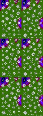 Sabıka fotoğraflarında, bebek kıyafetlerinde, duvar kâğıtlarında, paket kutularında falan kullanılabilir. Raster. Zarif, parlak ve eskiz yeşil çiçek deseni tasarımı.