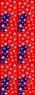 Çiçekli çiçek deseni, suluboya. Raster deseni. Küçük çiçekte güzel bir çiçek deseni..