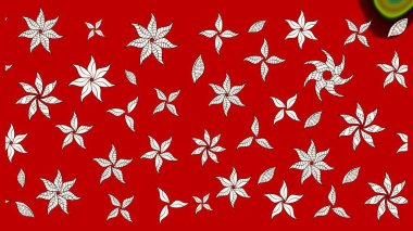 El çizimi. Kırmızı renkte çiçekler. Suluboya çizimi. Çiçekli çizim deseni.