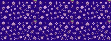 Raster illüstrasyonu. Suluboya çiçekli çiçek deseni. Mavi renkte güzel tekstil.